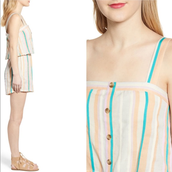 Bp. Stripe Popover Romper - Picture 3 of 7